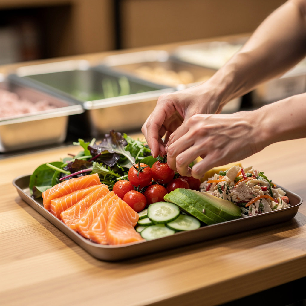 ASAHI MARKET new menu showcase featuring fresh, colorful bowls and entrees in Oxnard, CA